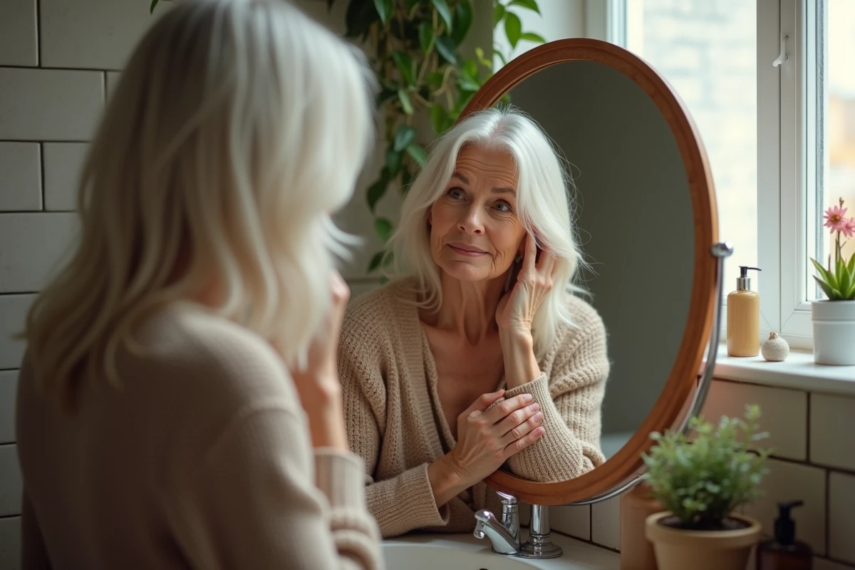 Femme aux cheveux henné dans un bain cosy
